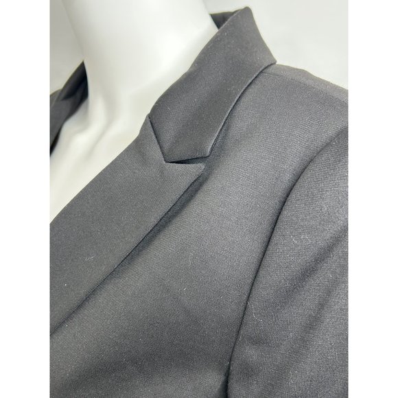 Suzy Shier Women’s Blazer Black M Vintage Shoulder Pads Button Princess Seams - Picture 7 of 16